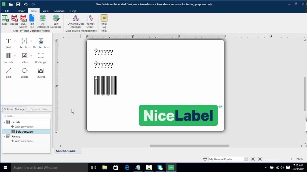 NiceLabel 2017 - Designing your first solution