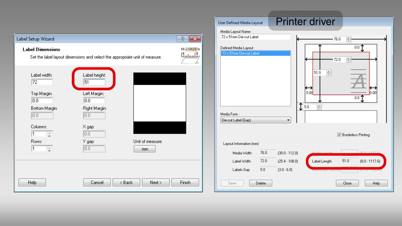 Epson ColorWorks TM-C3500 | Setting Label Dimensions in Nice Label